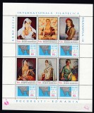 ROMANIA 1971 LP 765 a BALKANFILA III IN BLOC DE 6 CU VINIETE MNH