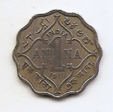 India Britanica 1 Anna 1910 - Edward VII, Cupro-nichel, 20.5 mm KM-504 (2)