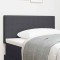 vidaXL Tăblie cap cu headboard Gri &icirc;nchis 100 cm Piele artificială 42007050