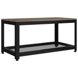 Cumpara ieftin Masuta de cafea, gri si negru, 90x45x45 cm, MDF si fier