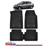 Covorase Auto TeamCar&reg; Tip Tavita Compatibile Renault Clio III Grandtour Break (2007-2014) Negru Material Rezistent, Cauciuc
