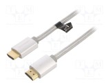 Cablu HDMI 2.0 VENTION 0,75m PVC textilă mufe ambele părţi