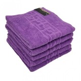 Set 3x Prosop de baie 70x130cm Model Asia Greek 480gr/mp 42584ET Mov JGR Bumbac