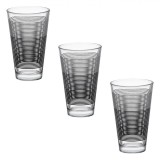 Set 3 Pahare Apă, &quot;Lines&quot;, Sticlă Transparentă, Capacitate 330 ml, Multicolor, Oem