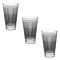 Set 3 Pahare Apă, &quot;Lines&quot;, Sticlă Transparentă, Capacitate 330 ml, Multicolor