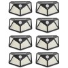 Set 8 lampi cu incarcare solara, cu senzori de amurg, miscare si lumina, 3 trepte de iluminare, 100 x LED, APF