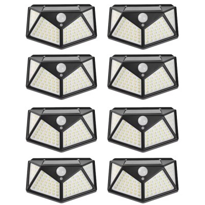 Set 8 lampi cu incarcare solara, cu senzori de amurg, miscare si lumina, 3 trepte de iluminare, 100 x LED, APF foto