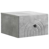 vidaXL Dulap de noapte suspendat cu sertar Gri Beton 33 x 34,5 x 20 cm 898091