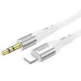 Cumpara ieftin Cablu de audio, Hoco UPA22, Lightning la 3.5mm tata, 1m, Alb