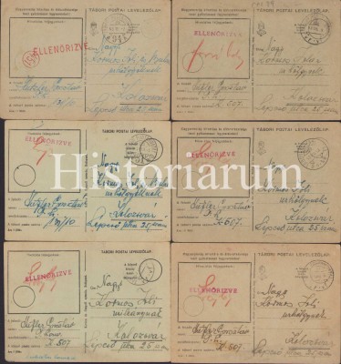 HST CP227 Lot 9 cărți poștale militare maghiare 1943 front diverse tabori posta foto