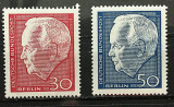 GERMANIA BERLIN 1967 PRESEDINTE HEINRICH LUBKE , SERIE COMPLETA NESTAMPILATA