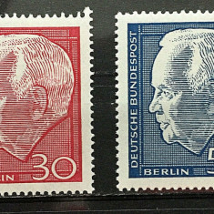 GERMANIA BERLIN 1967 PRESEDINTE HEINRICH LUBKE , SERIE COMPLETA NESTAMPILATA