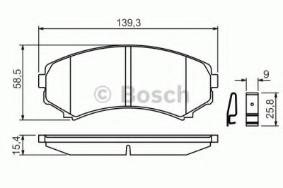 Set placute frana,frana disc MITSUBISHI PAJERO II (V3_W, V2_W, V4_W) (1990 - 1999) BOSCH 0 986 424 709 foto