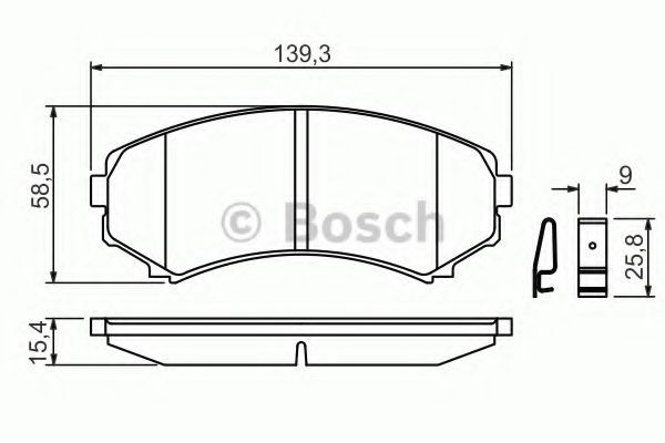 Set placute frana,frana disc MITSUBISHI PAJERO II (V3_W, V2_W, V4_W) (1990 - 1999) BOSCH 0 986 424 709