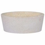 vidaXL Chiuvetă, crem, &Oslash;40x15 cm, marmură