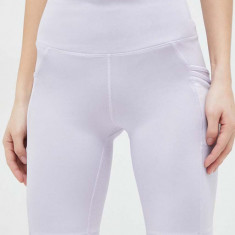 Columbia pantaloni scurti sport Windgates femei, culoarea violet, neted, high waist