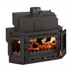 Focar de semineu tip centrala, Prity TCW28, 11,1 kg/h, 1080 x 590 x 830