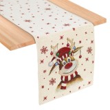 Napron Decorativ de Craciun Cerb Lurex Argintiu pentru Camera, CMCLASS