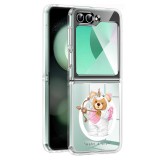 Husa pentru samsung galaxy z flip 6, atasare magnetica, magsafe, make a wish, clear