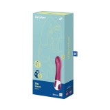 Vibrator SATISFYER Big Heat &ndash; Warming G-Spot Vibrator, funcție de &icirc;ncălzire, control prin aplicație, culoare zmeură