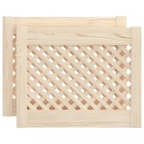 Cumpara ieftin Usi de dulap cu zabrele 2 buc. 49,5x39,5 cm, lemn masiv de pin