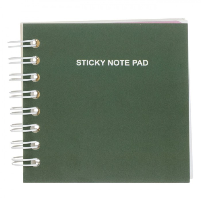 Set Notițe Adezive, Multicolor, Bloc cu Spirala, Dimensiuni 8x8cm, 180 File
