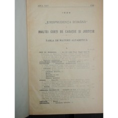 JURISPRUDENTA ROMANA A INALTEI CURTI 1938 foto