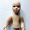 Cap ceramic papusa + tors si brate, pt proiect hand-made/instalatie arta, 6.5cm