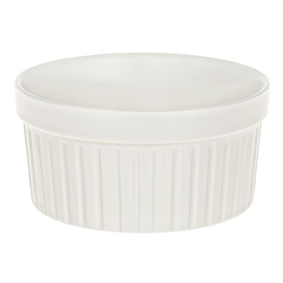Bol Ceramic Termorezistent, Model Reliefat, Ecru, Diametru 11cm, &amp;Icirc;nălțime 6cm, Capacitate 350ml foto
