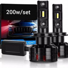 Set 2 leduri h1 EVO80 super-canbus,200w,12000lm, 6000k compatibil h1