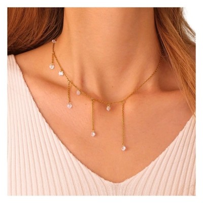 Colier reglabil placat cu aur foto