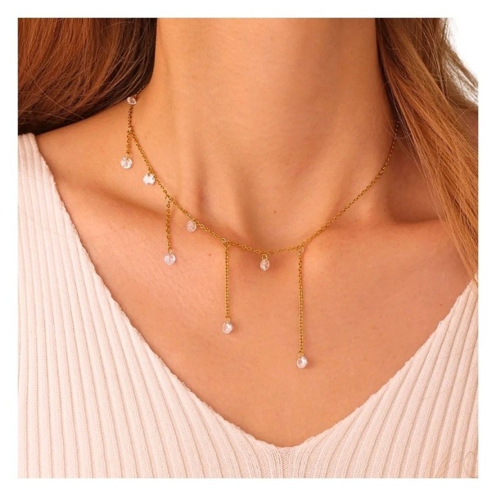 Colier reglabil placat cu aur