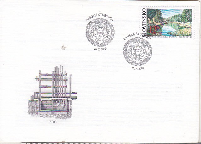bnk fil Slovacia - FDC 2003 - Banska Stiavnica - Lacul Rozgrund