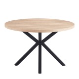Cumpara ieftin Masa de blat stejar sonoma picior metal negru Medor 120x76 cm