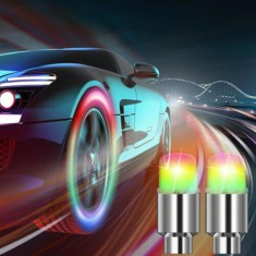 Set 2 buc. capace valva cu led rgb, senzor de lumina si miscare