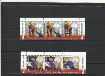 ROMANIA 2021 LP 2339 MEDALII PARALIMPICE 2020 PERECHE CU VINIETA MNH NESTAMPILATE foto