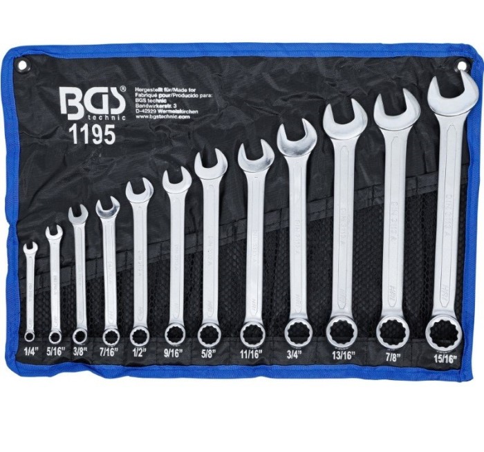 Set de 12 chei combinate in toli