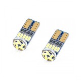 Set 2 x Becuri auto T10 15SMD 4014, 2.16W, canbus, 12V, 6000K, Universal