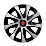 Cumpara ieftin Set 4 capace roti Drift exrta Gri-Negru R16 pentru gama auto Suzuki