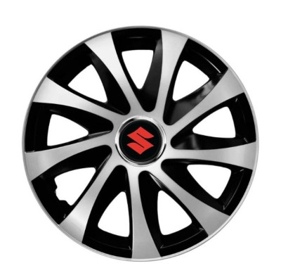 Set 4 capace roti Drift exrta Gri-Negru R15 pentru gama auto Suzuki foto