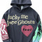 Z Lucky Me I See Ghosts Hoodie Hip Hop Hooded Gri Mic-Medium