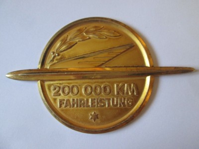 Rara! Medalie Opel 200000 kilometri parcursi anii 80-Josef Preissler Pforzheim foto