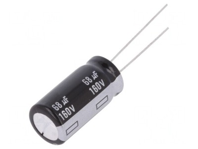 Condensator Electrolitic THT 68uF 160VDC 12.5x25mm foto