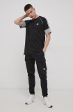 Adidas Originals pantaloni Adicolor barbati, culoarea negru, neted