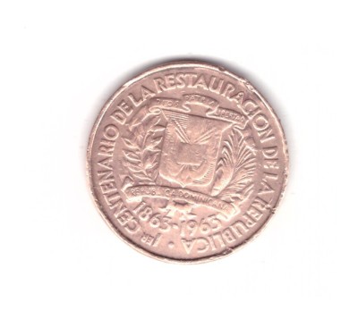Moneda Republica Dominicana 1 centavo 1963, stare relativ buna foto