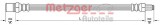 Conducta / cablu frana PEUGEOT BOXER platou / sasiu (2006 - 2016) METZGER 4110487