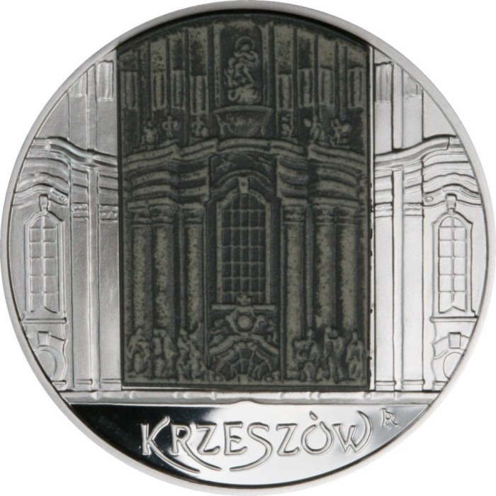 Polonia 20 zloti 2010,Historical monuments of the Republic of Poland &ndash; Krzesz&oacute;w/ Argint .925, 28,28g /insertie ceramica