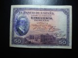 SPANIA 50 PESETAS 1927 AXF RARA