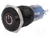 Intrerupator anti-vandalism, ON-(ON), &Oslash;16mm, ONPOW, LAS2GQF-11DT/R/12V/A