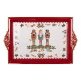Cumpara ieftin Tava Craciun plastic multicolor 41x26x3 cm